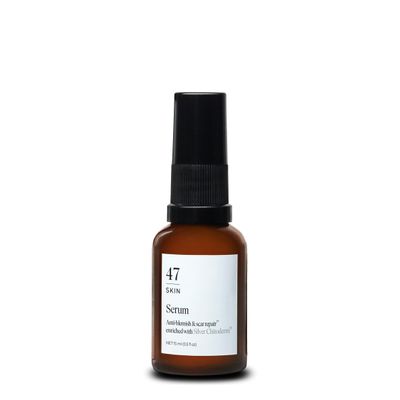 47 Skin | Hydrating Face Serum with Silver Chitoderm for ALL Skin Types | Clears Acne, Prevents & Heals Breakouts & Blemishes, Repairs Scars | Moisturises and Nourishes For Smooth Skin | 15ml