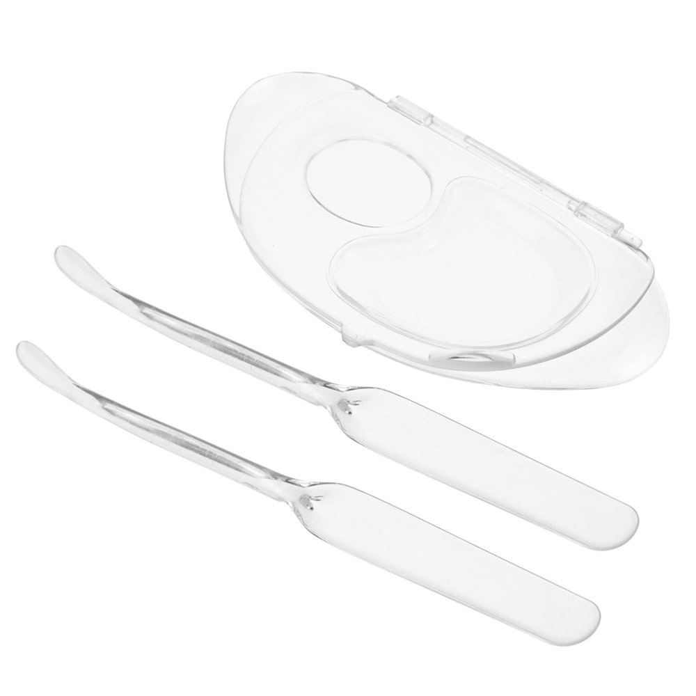 Beatifufu Travel-friendly Makeup Palette Acrylic Foundation Mixing Plate Compact Foldable Organizer Set Spatula Essential for Artists