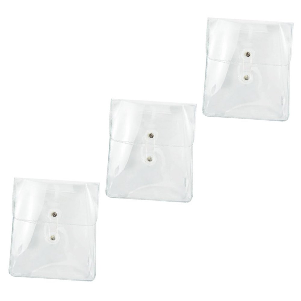 ASAKKURA 3pcs Transparent Storage Bag for Women Durable Easy- Organizer Pouch for Travel and Daily Use