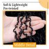 10 Inch Pre-Looped Yanky Twist Crochet Hair, 30 Strands/Pc, Mini Passion Twists, Senegalese Braiding Hair (Natural Black, 8 Pcs/Pack) view 4