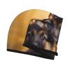 FHEBNDS Microfiber Hair Towel Cap Absorbent Hair Turban Towel Coral Velvet Hair Drying Towel Quick Dry Hair Wrap Cap with Button Little German Shepherd Dog Bath Cap Hair Cap Gift for Women view 3