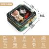 Rose Velvet Ribbon Grass Green Clear Small Makeup Bag Leather Toiletry Bag Makeup Bag Organizer for Travel view 4