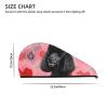 FHEBNDS Microfiber Hair Towel Cap Absorbent Hair Turban Towel Coral Velvet Hair Drying Towel Quick Dry Hair Wrap Cap with Button Pink Poodles Dogs Bath Cap Hair Cap Gift for Women view 4