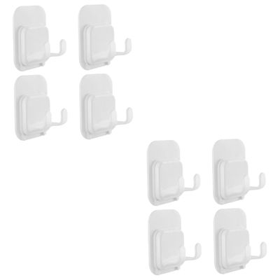 Angoily 8pcs Shower Razor Holder Rack Self Adhesive Shaver Hanger Bathroom Hooks Suction Hooks Electric Razor Hangers