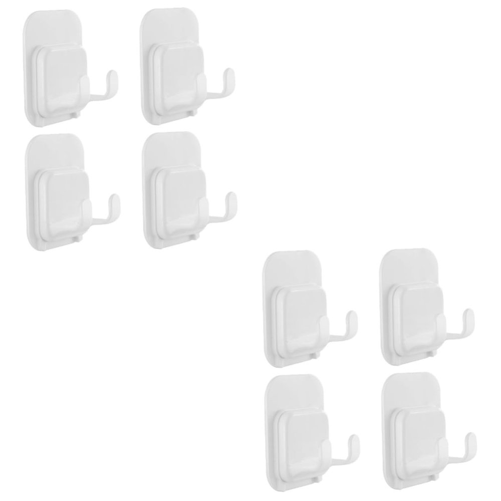 Angoily 8pcs Shower Razor Holder Rack Self Adhesive Shaver Hanger Bathroom Hooks Suction Hooks Electric Razor Hangers