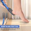 2pcs Hard Skin Remover Nano-Glass Foot File, Nano Glass Foot File with Non-Slip Ergonomic Handle, Professional Foot Care Tools (Gold+Blue) view 2