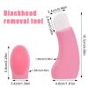 Blackhead Remover Tool, Silicone Stainless Steel Blackhead Extractor Deep Clean Black Head Remover for Face Nose with Silicone Brush Dust Cover Face Scraper Tool for Women (Pink) view 2