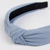 AIBFRID 3 Packs Top Knot Headbands for Women, Blue Knotted Head Bands for Women's Hair Floral Spring Summer Hairbands Cute Hair Accessories view 2