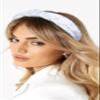 AIBFRID 3 Packs Top Knot Headbands for Women, Blue Knotted Head Bands for Women's Hair Floral Spring Summer Hairbands Cute Hair Accessories view 4