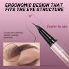 2-in-1 Curved Eyebrow Pen and Eyeliner with 10Pcs Brow Stencils, Microblading Eyebrow Pencil with 4 Fork-Tip and Curved Precise Tip, Waterproof and Long Lasting Eyebrow Pencils for Women, Dark Brown view 4