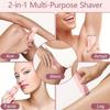 Electric Razor for Women, Rechargeable Hair Remover, Portable and Safe Lady Razor, 2 in 1 Double-Headed Waterproof Wet and Dry, Electric Bikini Trimmer for Women (Pink-1pcs) view 4