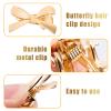 12pcs Hair Bow Claw Clips for Women, Cute Bowknot Hair Jaw Clips Mini Bow Barrettes Metal Clamps for Thick Thin Straight Curly Hair (Gold) view 4