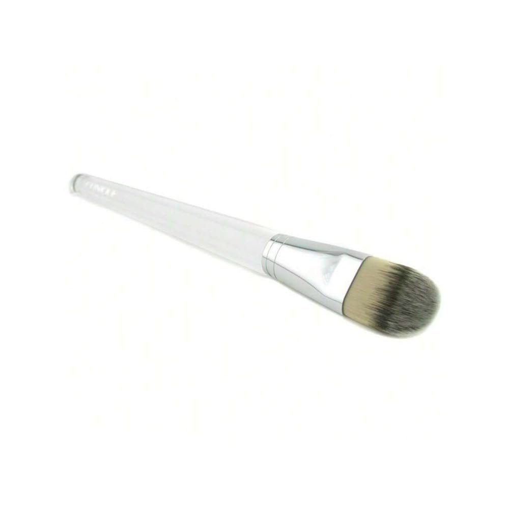 Professional Foundation Makeup Brush, Synthetic Bristles, White Handle