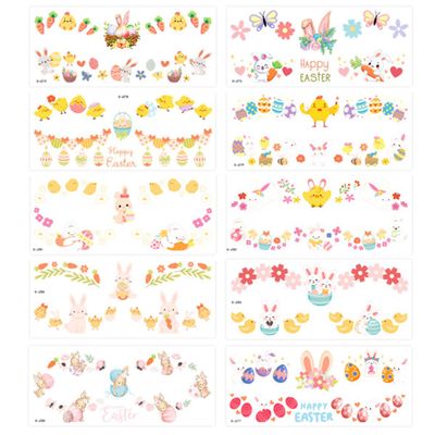 10 Sheets Easter Temporary Tattoos, Easter Temporary Tattoos Easter Temporary Tattoos for Easter Spring Party Favors