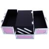 BGTR Large Makeup Box Organizer Lockable Cosmetic Storage box 4 Tier Makeup Train Case Organizer for Women and Girls - Mermaid Pink view 3