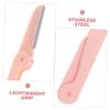 AUTSUPPL 3pcs Stainless Steel Eyebrow Razor Double Heads Portable Trimmer Makeup Tool for Women view 3