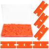Plastic Razor Blades, 200 Pcs Double Edged Safety Scraper Blades, Plastic Scraper for Cleaning Glass, Removing Stickers,adhesive tape Label,Car decals, Fits Most Standard Scraper, Orange view 1