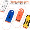 Plastic Razor Blades, 200 Pcs Double Edged Safety Scraper Blades, Plastic Scraper for Cleaning Glass, Removing Stickers,adhesive tape Label,Car decals, Fits Most Standard Scraper, Orange view 3