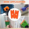 Plastic Razor Blades, 200 Pcs Double Edged Safety Scraper Blades, Plastic Scraper for Cleaning Glass, Removing Stickers,adhesive tape Label,Car decals, Fits Most Standard Scraper, Orange view 4