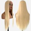 Blonde Wig Synthetic Lace Front Wig Glueless 13x4 HD Lace Front Wigs Pre Plucked 613 Long Straight Ready to Wear Wigs for Black Women 26 Inch view 1