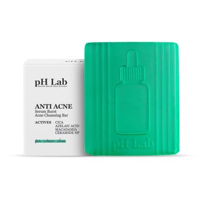 PhLab Acne Cleansing Bar, Body Exfoliating Bar Soap for Face, Chest and Back, Pimple and Bacne Treatment Bar Soap for Acne Prone Skin, 1.76 Oz (1)