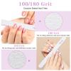 200 Pcs Nail Files 100/180 Grit Double Sides Emery Boards Reusable Nail Files for Acrylic Nails Professional Manicure Tools for Natural Nails Acrylic Nails Home and Salon Supplies (Oval) view 3