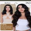 Loxxy DIY Long Weft Tape in Hair Extensions Human Hair - Invisible Wide Tape in Hair Extension 16 Inch 50g - Rooted Darkest Brown to Chestnut Brown Highlights, One Piece Wide Weft 31.5" (80cm) view 3