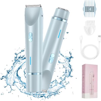 Bgins Beauty Razor, Bgins Beauty Shaver, Bgins Beauty Trimmer, Smoovi 2.0 Bikini Shaver, Smoovi Razor, Bginsbeauty Razor, Ezme Razor, Silky Glow Razor, 2 in 1 Electric Shaver (Blue)