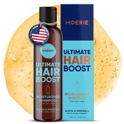 Moerie Hair Growth Shampoo for Men and Women, Hair Loss Solution with Biotin and Rosemary, Moisturizing Shampoo for Thinning Hair Ultimate Boost for All Hair Types, Triple Set