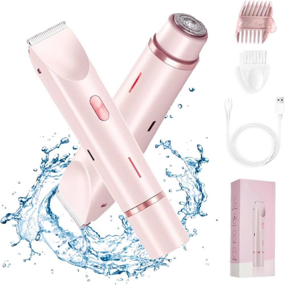 Bgins Beauty Razor, Bgins Beauty Shaver, Bgins Beauty Trimmer, Smoovi 2.0 Bikini Shaver, Smoovi Razor, Bginsbeauty Razor, Ezme Razor, Silky Glow Razor, 2 in 1 Electric Shaver (Pink)