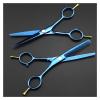 5.5 Inch Two-Tailed Scissors Hairdressing Scissors Haircut Thinning Haircut Scissors Hairdressing Scissors Hairdresser Scissors Set Hair Cutting Shears,Blue view 1