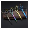 5.5 Inch Two-Tailed Scissors Hairdressing Scissors Haircut Thinning Haircut Scissors Hairdressing Scissors Hairdresser Scissors Set Hair Cutting Shears,Blue view 2