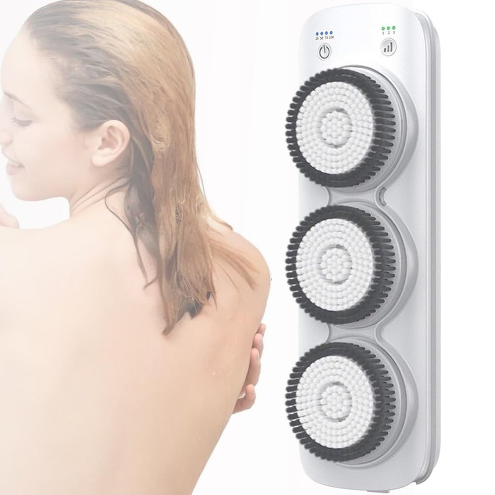 GAYAYAS Electric Body Brush, with 360 Automatic Rotation 3 Speed Adjustment, Ipx7 Waterproof, with 64cm Up/Down Adjustable, for Deep Cleaning