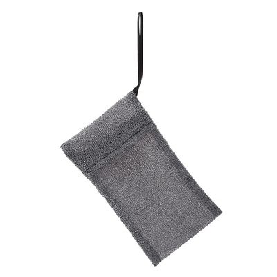 20x12CM Soap Saver Bag Exfoliating Soap Pouch Bubble Foam Sponge Facial Cleaning Bags for Bath Shower(Grey)