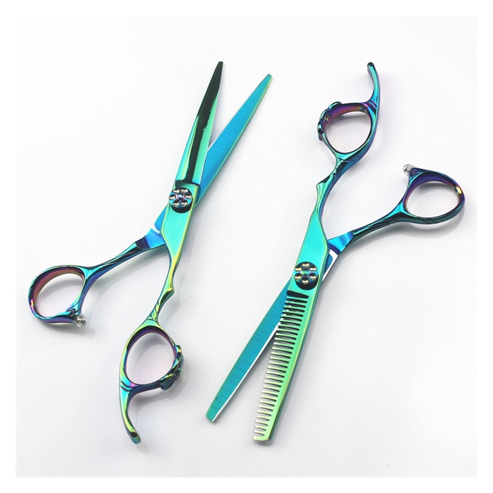 6 Inch Green Circle Hairdressing Scissors,Hairdressing Scissors,Thinning Hairdressing Scissors,Tooth Scissors,Hairdresser Scissors Hair Cutting Shears