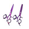 5.5 Inch Purple Flying Shears Rotating Thumb Shears,Rotating Hair Scissors,Hairdressing Flying Scissors For Hairdressers Hair Cutting Shears view 2