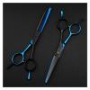 5.5 Inch Blue And Black Hair Clippers,Scissors For Haircuts,Thinning Haircuts,Hairdressing Scissors,Hairdressers Scissors Hair Cutting Shears view 3