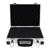 HIONJIN Aluminum Barber Tool Accessories Cosmetic Case Hairdressing Storage Rack Travel Suitcase-Silver view 1