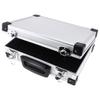 HIONJIN Aluminum Barber Tool Accessories Cosmetic Case Hairdressing Storage Rack Travel Suitcase-Silver view 4