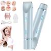 Electric Razor, Hair Trimmer, Dual Head Bikini Shaver for Women, Ipx7 Waterproof Wet & Dry Wet and Dry, USB Rechargeable for Facial Face Lip Chin Underarm Legs (Blue) view 1