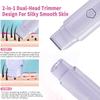 2-in-1 Electric Shaver & Bikini Trimmer for Women - Painless Electric Razor for Face, Body & Intimate Areas, Ultra Silent Cordless Wet/Dry Shaver with Dual Blades, IPX7 Waterproof for Shower & Travel view 3