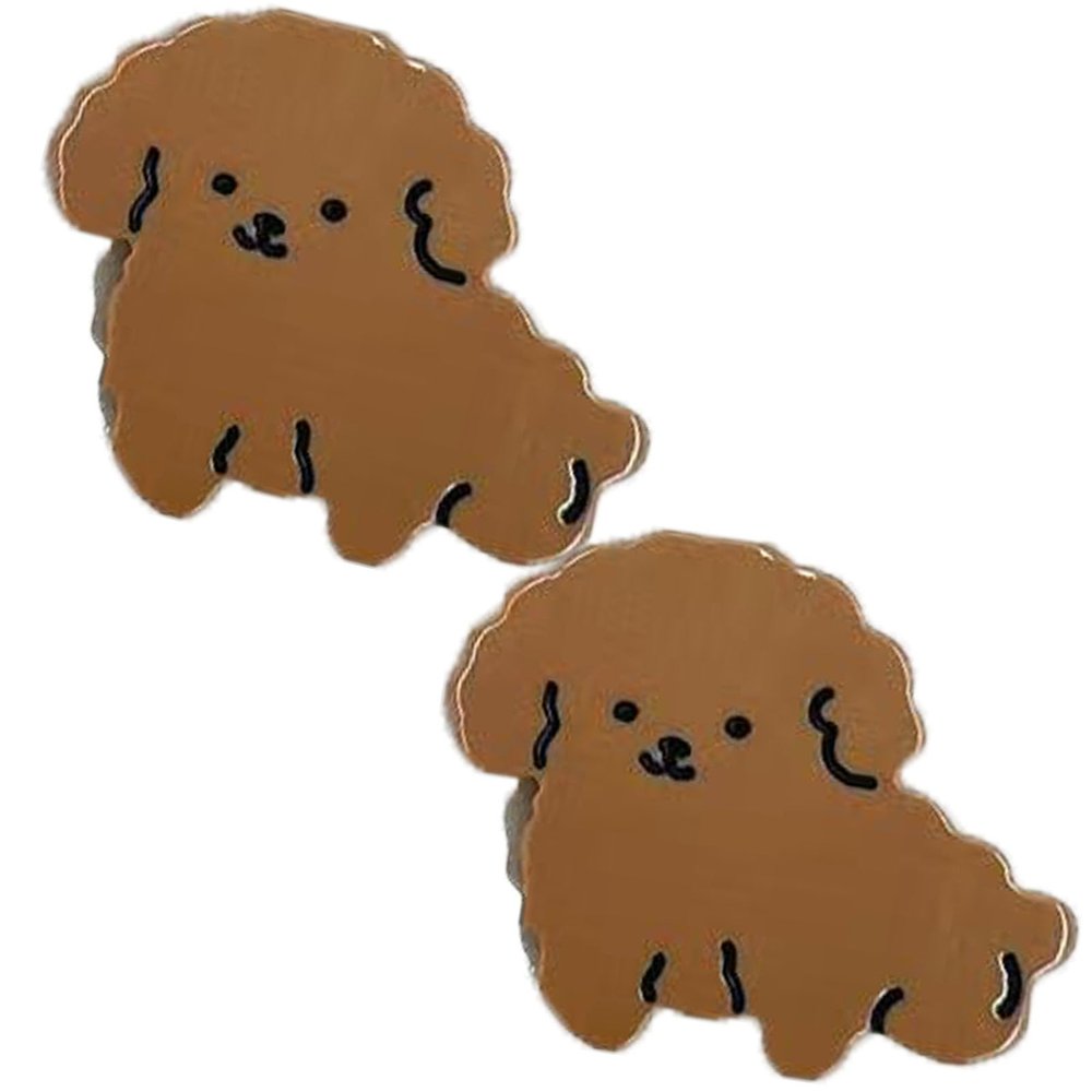 2PCS Teddy Hair Clips,Teddy Hair Duckbill Clips Animal Hair Claw Clip Barrettes Hairpins Hairgrips for Girls of all Ages (Teddy)