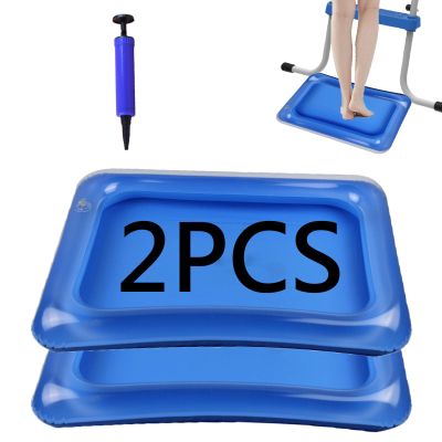 2 PCS Inflatable Pool Foot Bath Basin, Portable Foot Bath Basin, Foot Soaking Bath Basin for Pool Entry Ladder, Swimming Pool Clean Feet Pedicure Supplies
