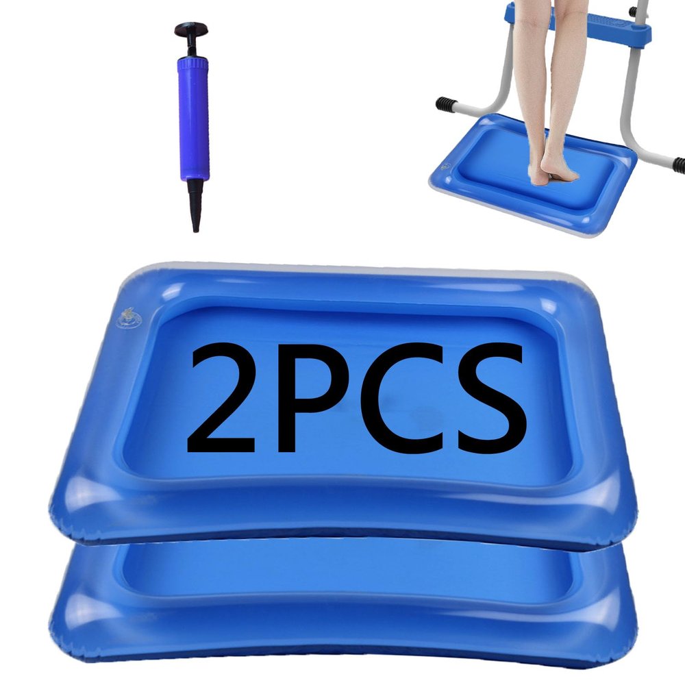 2 PCS Inflatable Pool Foot Bath Basin, Portable Foot Bath Basin, Foot Soaking Bath Basin for Pool Entry Ladder, Swimming Pool Clean Feet Pedicure Supplies