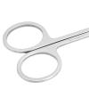 Round Nose Hair Scissors, Eyebrow Scissors Safe Trimming Scissors for Eyebrows and Nose Hair Stainless Steel Mustache Scissors for Men and Women Use view 2