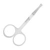Round Nose Hair Scissors, Eyebrow Scissors Safe Trimming Scissors for Eyebrows and Nose Hair Stainless Steel Mustache Scissors for Men and Women Use view 3