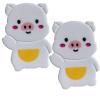 2PCS Pig Hair Clips,Pig Hair Duckbill Clips Animal Hair Claw Clip Barrettes Hairpins Hairgrips for Girls of all Ages (Pig) view 1