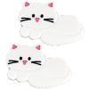 2PCS White Cat Hair Clips,White Cat Hair Duckbill Clips Animal Hair Claw Clip Barrettes Hairpins Hairgrips for Girls of all Ages (White Cat) view 1
