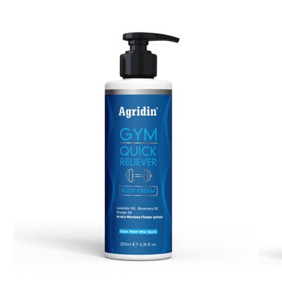 Agridin GYM Arnica Montana Quick Reliever Body Cream  Natural Muscle & Joint Pain Relief After Sports  Lavender, Rosemary & Orange Oils  Paraben-Free  200ml 6.76 Oz