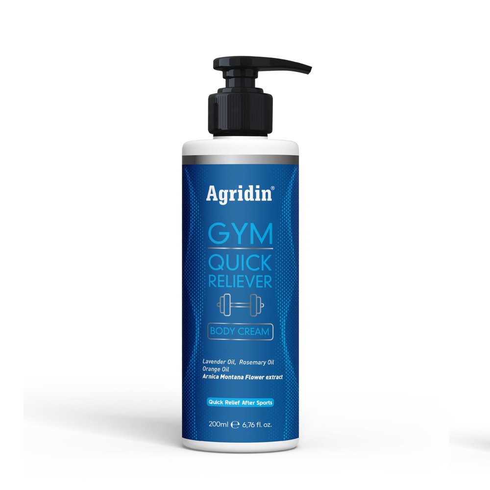 Agridin GYM Arnica Montana Quick Reliever Body Cream  Natural Muscle & Joint Pain Relief After Sports  Lavender, Rosemary & Orange Oils  Paraben-Free  200ml 6.76 Oz